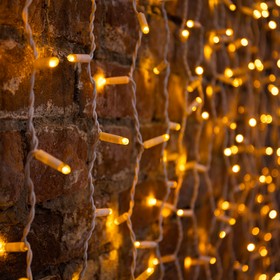 Гирлянда светодиодная "Светодиодный Дождь" 2х3м 760LED желт. 45Вт 230В IP65 постоян. свечение провод бел. Neon-Night 235-131