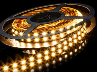 Светодиодная лента 3528-1200LED-20.2W-24V-5M-IP20 теплый белый FLX