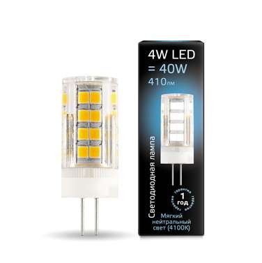 Лампа светодиодная G4-4W-4100K AC185-265V Gauss LED керамика