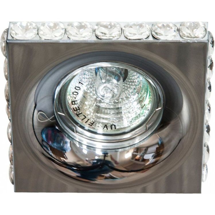 Светильник потолочный MR16 MAX50W 12V G5.3, прозрачный, хром, DL202-C
