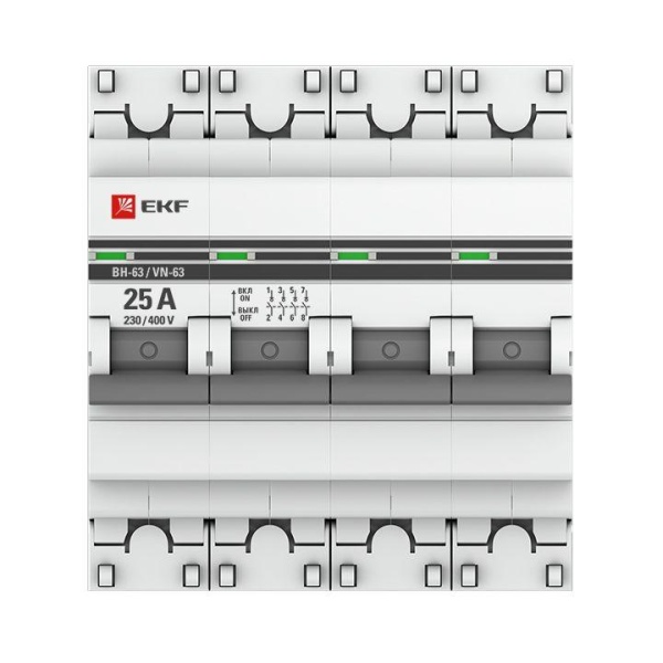 Выключатель нагрузки 4п 25А ВН-63 PROxima EKF SL63-4-25-pro