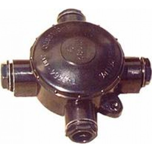 Коробка распаячная У-409-4 открытой установки карболитовая IP65 4-х рожковая с гермовводом