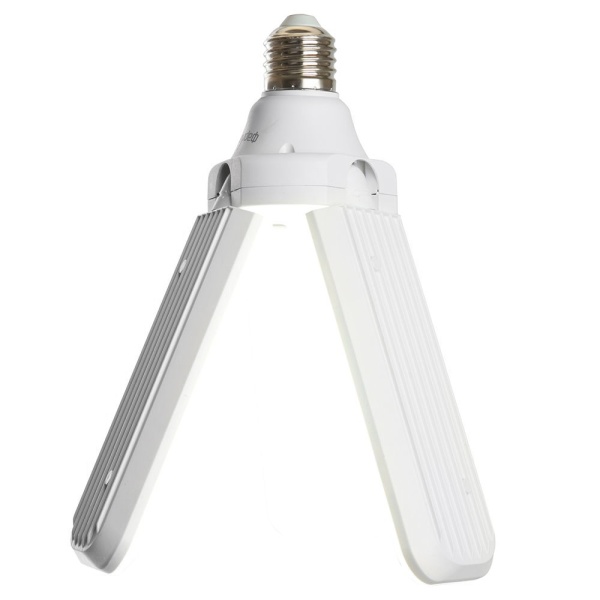 Лампа светодиодная FERON LB-653, светодиодный (трансформер), 50W 175-265V E27 6500К (дневной), рассеиватель матовый белый, 4750Lm, угол рассеивания 130°, 234*80мм