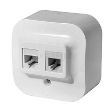 Legrand Quteo белая розетка RJ11+RJ45 кат. 5 UTP