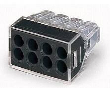 Клемма WAGO 773-328 на 8 проводов 1-2,5мм (прозрачный) 24А без пасты