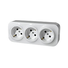 Legrand Quteo бежевая розетка двойная с заземлением